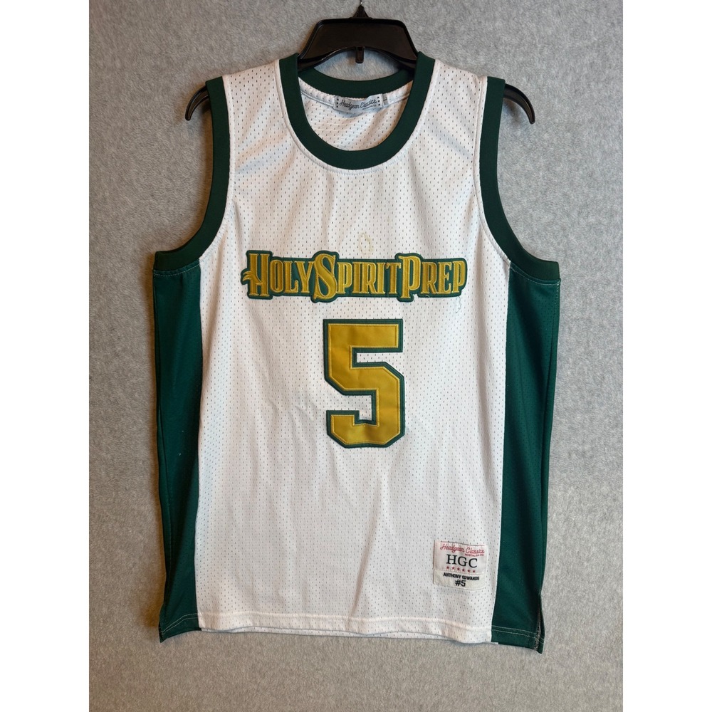 Headgear Classics Anthony Edwards Holy Spirit Prep Basketball Jersey White Green